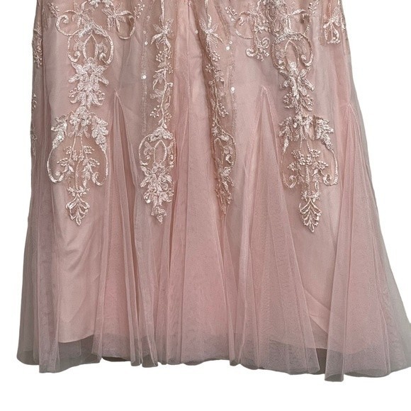 NEW JJs House Dress Bridesmaid Wedding Special Occasions Pearl Pink NWT Size 10 - Picture 10 of 13